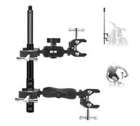 Métal Moto Montage Kit compatible avec DJI Osmo 360 avec 47" Bâton Invisible Selfie Bâton compatible avec Insta360 X5 Soutien Guidon Double Super Robuste compatible avec GoPro12-3 D'action Caméra, UTV
