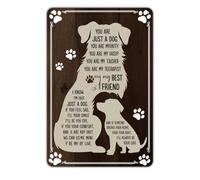Métal Mur Affiche Amoureux Des Chiens, Tu Es Mon Meilleur Ami (Imprimé Chien) Wall Sticker Décorative Tin Sign Pour Maison Salon M