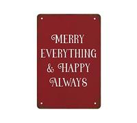 Métal Mur Affiche Joyeux Tout Est Heureux Toujours Sign Metals Vintage Poster Aluminium Pour Salon Cuisine M