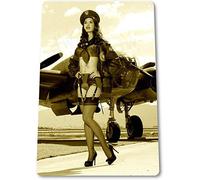 Métal Mur Affiche Non Applicable B113 Bomb Dropper Hot Pin-Up Girl Aviation Ww2 Historique Sign Metals Vintage Affiche En Métal Décorative Poster Aluminium Pour Café Parc Bar M