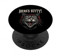 Metal Music Rock Cat Death Metal Graphic Voici Kitty ! PopSockets PopGrip Adhésif