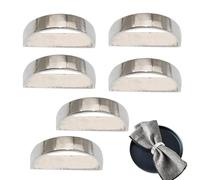 Metal Napkin Rings, Exquisite Tissue Holder, Half Circular Napkin Buckles Set of 6 with Elegant Design, Table Settings for Wedding Festival Party Dinner in Home Dining Accessories, Event Decoration