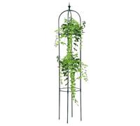 Metal Obelisk Trellis, Plant Support Frame, 550g Stable Iron Structure Base Gardening Accessory Climbing Organizer for Potted Flowers Roses Decorative Indoor Outdoor Home Garden Displays