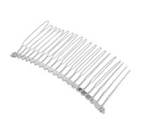 Métal Peigne à Cheveux pour Voile de Mariée Argenté | Dents Torsadées et Profil Fin, Fixation Stable des Coiffures, Adapté aux Mariées, Coiffeurs, Fascinators et Ornements