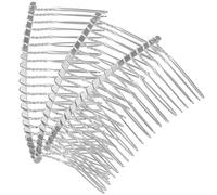 Métal Peigne à Voile de Mariée Lot de 3 Argentés | Structure Filaire à Boucle, Surface Lisse, Pose Facile, pour Coiffes, Rallonges Capillaires et Costumes