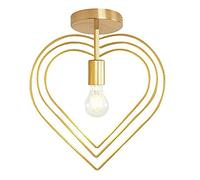 métal pendentif lumière moderne E27 Nordic Lampe de chambre à coucher en fer forgé créatif Abat-jour Lustre en forme de coeur pour salon salle à manger cuisine salle de bain cuisine chambre