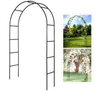 Metal Pergola Arbor,4.6 Feet Wide x7.9 Feet High Assemble Freely for Various Climbing Plant Wedding Garden Arch Bridal Party Decoration Wide Arbor