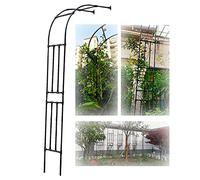 Metal Pergola Canopy, Half-Arch Garden Trellis for Climbing Plants, Outdoor Wedding Decor, Party Decoration, Black Patio Arch for Terraces & Gardens