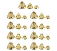 Métal Petites Cloches Décoratives Mini Pendentif, 30 Pièces | Finition Polie, Éclat Solide, pour Décorations de Rue et Présentations, Style Couleur Or