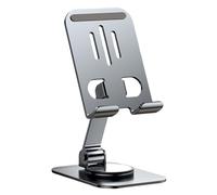 Metal Phone Holder - 3.15 Inch Foldable Phone Holder | Aluminum Rotating Phonė Stand - Compact Space Saving Design Supports Up To 10kg Weight For Desk Display Product Filming And Daily Hands Free Use