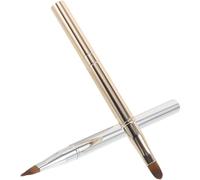 Métal Pinceau à Lèvres Cap Double Embout 2 Pièces Rétractable | Bristles Haute Densité, Trait Précis et Estompe Douce, Usage Quotidien et Trousse Maquillage