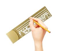 Metal Planner Ruler - Reading Journal Tool with 2-in-1 Cut Out Design Ruler