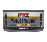 Metal Plastic Standard - Enduit polyester pour la réparation de carrosserie - Soudal - 2 kg Gris clair