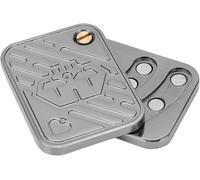 Metal Poker Fidget Slider, Zinc Alloy Double Row Suction Magnetic Track Crisp Clear Sound Stress Relief Metal Fidget Toys Unique Pattern Finely Polished Portable Haptic Coin