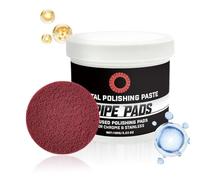 Metal Polishs - Design Scratch Remover, 100g Advanced Protectant Paste with Pipe Infused Pads, Oxidation Eraser, Chrome Shine Restorer, Exhaust Buffing Cream for Aluminum Stainless Steel