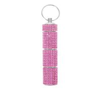 Métal Porte-clés Rose Pilulier Portable à 3 Compartiments | Design Éclat Chic, Gestion Quotidienne des Remèdes, pour Voyages et Sorties, Accessoire Compact