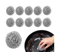 Metal Pot Scrubbers - Twelve Piece Set - Heavy Duty Cleaning for Cookware | Metal Scrub Pans Pots Ovens Grills Sinks Kitchen Skillet Stove Grill