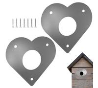 Metal Predator Guard for Bird Nest - Stainless Steel Bird Nesting Box Entrance Hole Protector | Outdoor Sparrow House Decor Woodpecker Protection Panel for Breeding, Resting