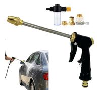 Metal Pressure Hose Nozzle Garden Spray Head Tools, Heavy Duty Sprayer Adjustable Water Control Cleaning Tool Strong Car Wash Yard Lawn Plant Gardening | Perfect/suitable/ideal For Washing Outdoor