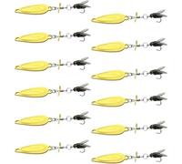 Metal Propeller Fishing Lure for Catching Fish, Fish Bait Freshwater, Fly Spinning Propeller Metal Sequin Soft Bait for All Kinds of Fish (Gold*12,3Grams)