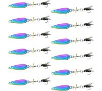 Metal Propeller Fishing Lure for Catching Fish, Fish Bait Freshwater, Fly Spinning Propeller Metal Sequin Soft Bait for All Kinds of Fish (Colorful*12,5.5Grams)