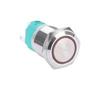 Metal Push Button Switch With Ring LED light RED BLUE GREEN YELLOW Self-locking and momentary 12 16 19 22mm NWPNLXEA(16MM,24V-01)