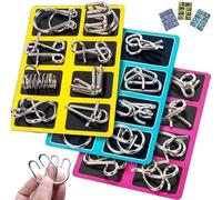 Metal Puzzle Solving Set, Metal Puzzle Solving 24, Physics Mechanical Ring Set, IQ Logic Mind Games, Fidget Toys, Party Game (1PC)
