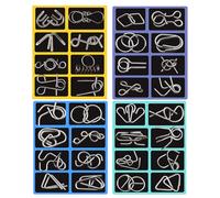 Metal Puzzles Brain Teasers, 18 x 14 cm Engaging Educational Stocking Stuffers, polyvalent Metal Wire Mind Puzzle Brain Teaser Game | For Kindergarten School Home Travel Adults Boys Girls Interaction