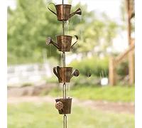 Metal Rain Chain, Chaîne de Pluie décorative en Métal en Forme de Papillon, Métal Bouilloire Drain Eau Pluie Guide Chaîne, Chaîne d'eau de Pluie Fonctionnel et décoratif pour gouttières (Bouilloire)