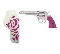 Métal Revolver 8-Coup Anneau Capot Gonher Coup Pistolet Revolver Fusil Mitrailleur Collection 180_2f Cowboy, Fabriqué En Europe.