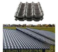 Metal Roofing Panels, Heavy Duty Black Aluminum Waterproof Corrugated Roofing Panels Roof Tiles for Villas House Roof Renovation Gazebo Garage(30pcs,76.5x150cm)