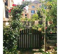 Metal Rose Arch for Climbing Plants, Garden Pergola Trellis, White Iron Rose Arbor, 140x230x40cm, Outdoor Decorative Garden Arch for Roses and Vines