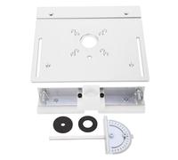 Metal Router Flip Board Aluminum Alloy Insert Plate, Router Table Saw Base Plate, Precision Woodworking Flip Board with Insert Rings for DIY and Professional Router Lift System (Argent)