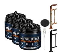 Metal Rust Protection Black Repair Paste, Rust Black Repair Paste, 1.4 Oz (40g) | Metal R s Protection B a k R p i P s e for Household M t l Surfaces Fences (3pcs)