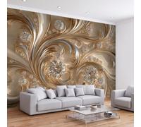 Métal Serpentins Diamants Papier Peint Panoramique Décoration Murale | Bijouterie Luxe Personnalisé Papier Peint Intissé Murale Moderne Design pour Chambre D'enfant Salon 400 x 280 cm