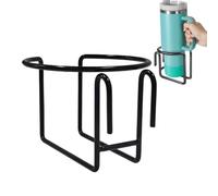 Metal Shopping Cart Cup Holder, Clip on Stroller Bottle Organizer, Secure Beverage Holder Rack System, Universal Drink for Tumbler Bottle, Portable Utility Style Design, Grocery Travel Use