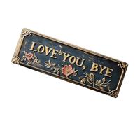 Metal Sign - Industrial Farmhouse Style Hanging Ornament, Aged Character Design Wall Decor, Expressive Message Display Panel, Creative Entryway Focal Point Piece | Usage Setting For Living Area