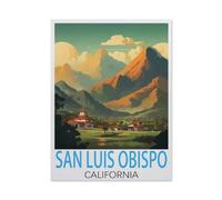Metal Sign,San Luis Obispo California,Tin Signs New Year Easter Wall Decoration Bar Pub Family Cafe Signs Men Cave Gifts for Friends Family Fun Signs Nice Sign-yV1747(8x12Inch)