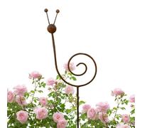 Metal Snail Plant Support Stake - Vintage Wrought Iron Garden Bracket, Lawn Climbing Frame | Component for Rose Vine Outdoor Decoration Walkway Ground Pathway Display Ornament