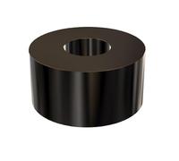 Metal Spacers Online Lot de 10 entretoises rondes en aluminium noir de 2,5 cm de diamètre extérieur x 0,95 cm de diamètre intérieur, compatibles avec vis et boulons de 0,95 cm ou M10 (longueur 1,27 cm