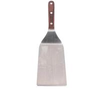 Metal Spatula Beveled Edges, Stainless Steel Grill Spatula with Wood Handle for Skillets, Griddles Pancake Flipper