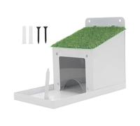 Metal Squirrel Feeder, Rustproof Waterproof Garden Decor, Easy Filling Wildlife Feeder with Lid, Professional Animal Supply for Yards and Farms, Weather-Resistant Outside Tool