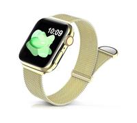 Metal Stainless Steel Band Compatible with Apple Watch Bands 38mm 40mm 41mm,Gold Loop Adjustable Strap Magnetic Wristband for iWatch Series 7 6 5 4 3