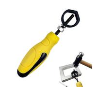Metal Stamping Tools, Steel Stamp Holder, Safety Handle Marking Punch, Leather Puncher, Security Holder With Yellow Rubber Grip Sturdy & Ergonomic, Ideal For Crafting, Engraving