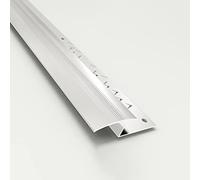 Metal Tile to Laminate Floor Seams Transition Strips,Rose Gold Floor Transition Strip for Bedroom Company, Threshold Edge Trim Strip(Silver,145cm/57in)