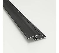 Metal Tile to Laminate Floor Seams Transition Strips,Rose Gold Floor Transition Strip for Bedroom Company, Threshold Edge Trim Strip(Black,145cm/57in)