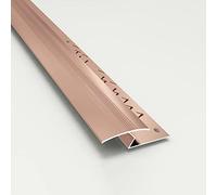 Metal Tile to Laminate Floor Seams Transition Strips,Rose Gold Floor Transition Strip for Bedroom Company, Threshold Edge Trim Strip(Rose Gold,95cm/37.4in)