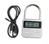 Metal Timer pour Lock LCD Display for Multi Function Electronic Time 99 Hours Max Timing(silver)