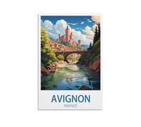 Metal tin Sign Affiches d'Avignon France Tin Signe Vintage Metal Plaque Poster Bar Pub Maison Wall Decor 15x30cm