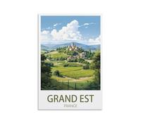 Metal tin Sign Affiches du Grand Est France Tin Signe Vintage Metal Plaque Poster Bar Pub Maison Wall Decor 15x30cm